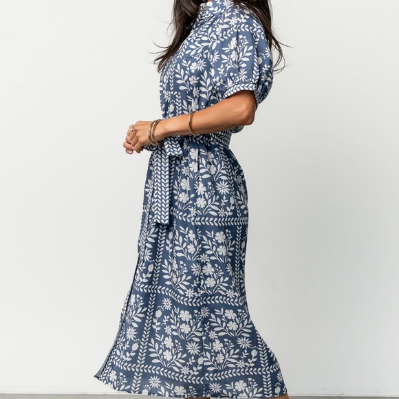 Baltic Born Karla Midi Dress | Deep Slate + White Floral Size XLXL - Picture 3 of 7